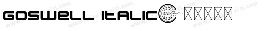 Goswell Italic字体转换